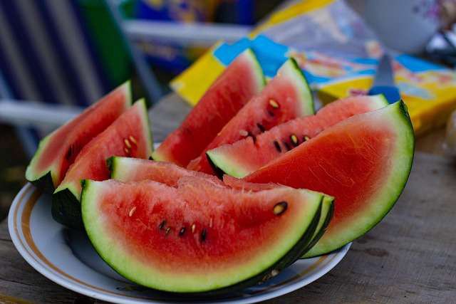 sugar baby watermelon sliced